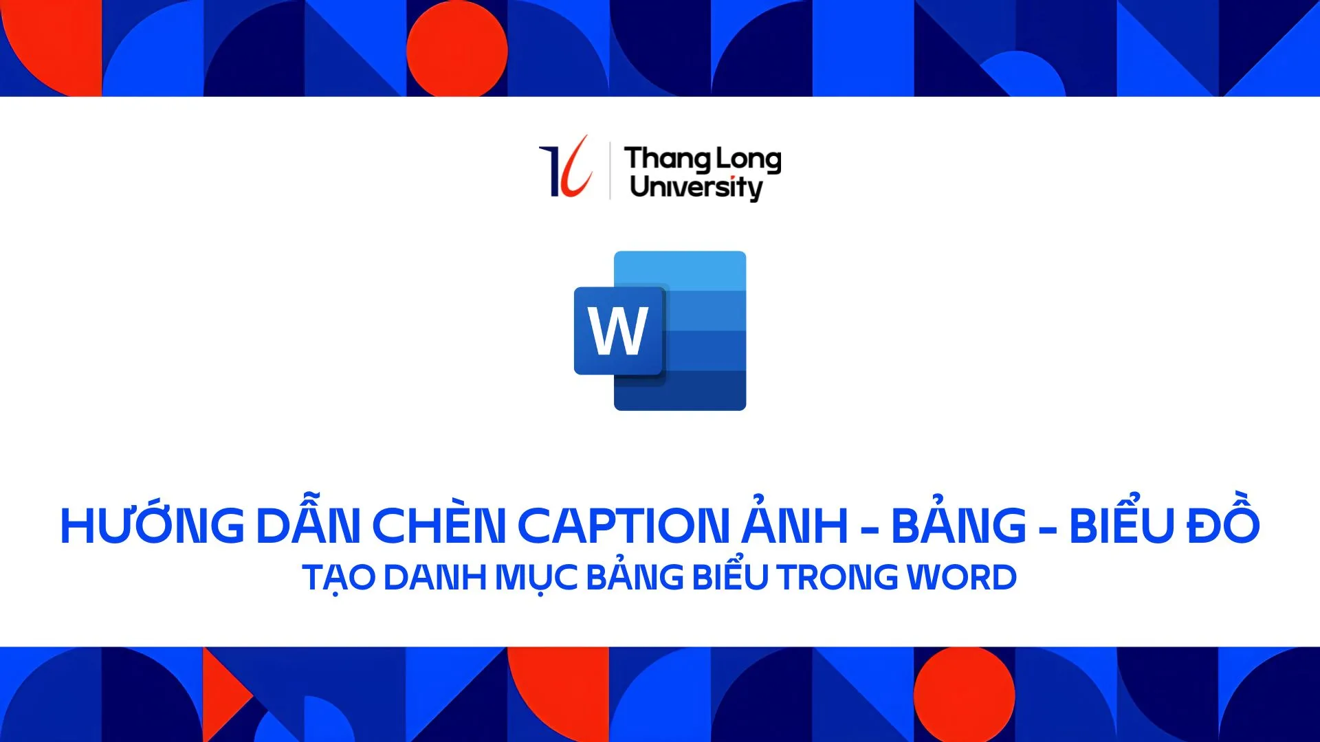 chèn caption ảnh bảng biểu đồ