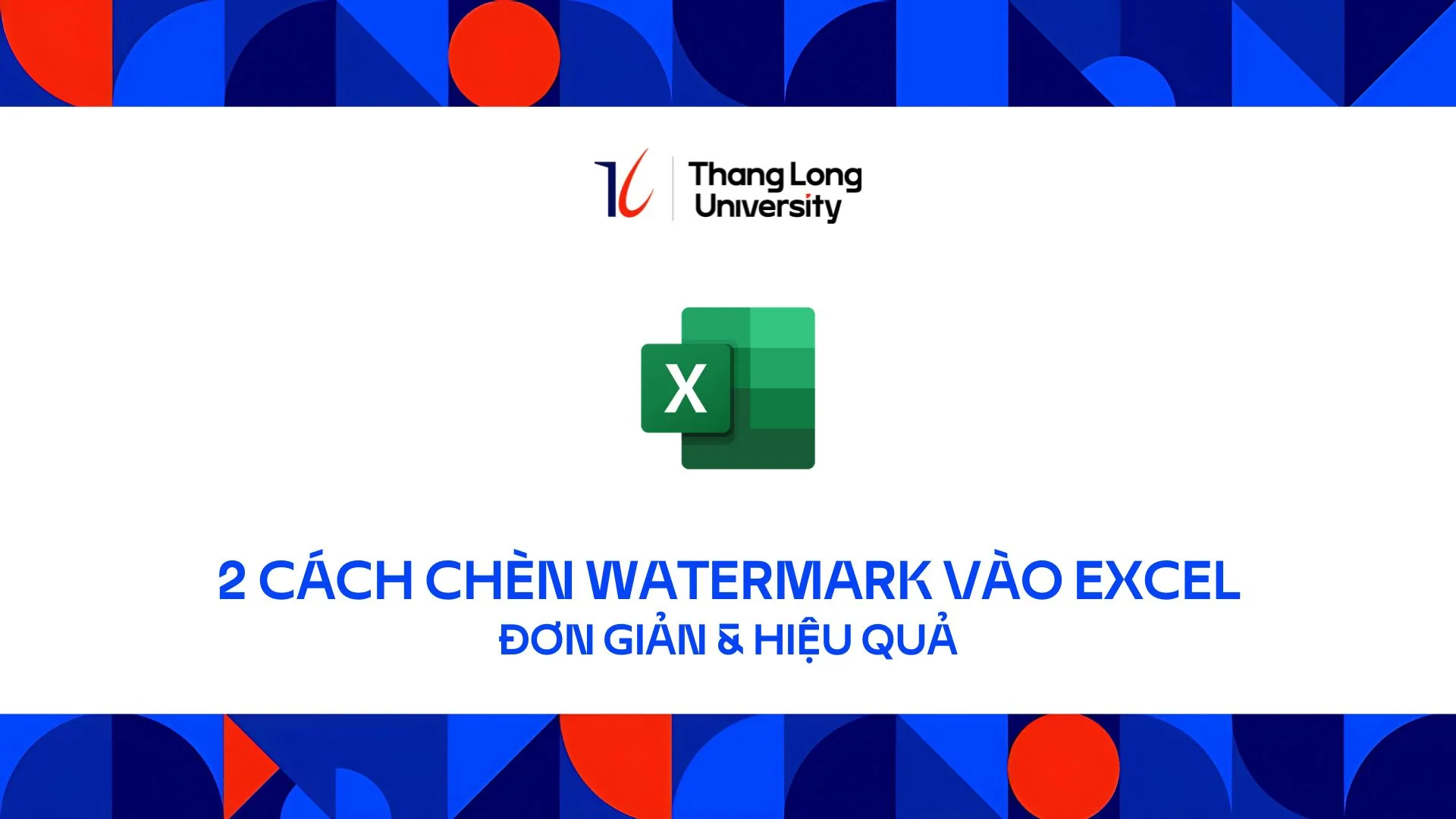 2 cách chèn watermark vào excel
