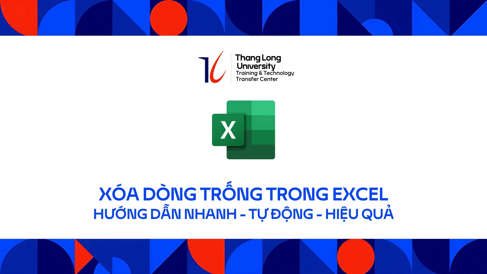 xóa dòng trống trong excel