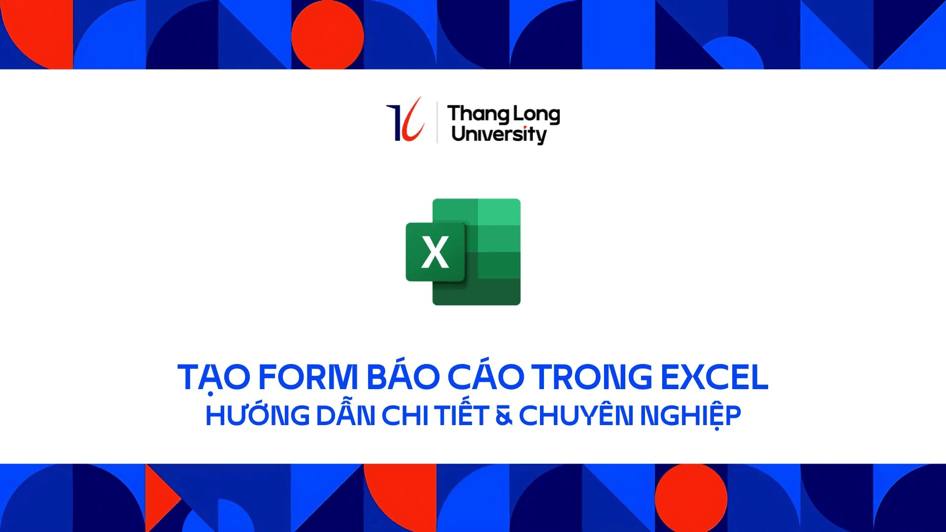 tạo form báo cáo trong excel
