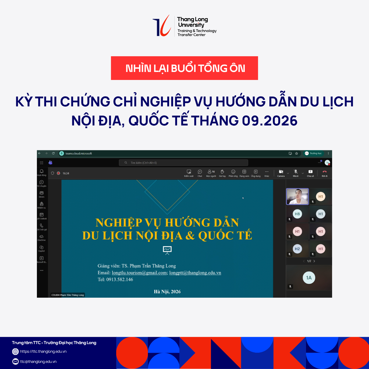 kỳ thi chứng chỉ nghiệp vụ hướng dẫn du lịch